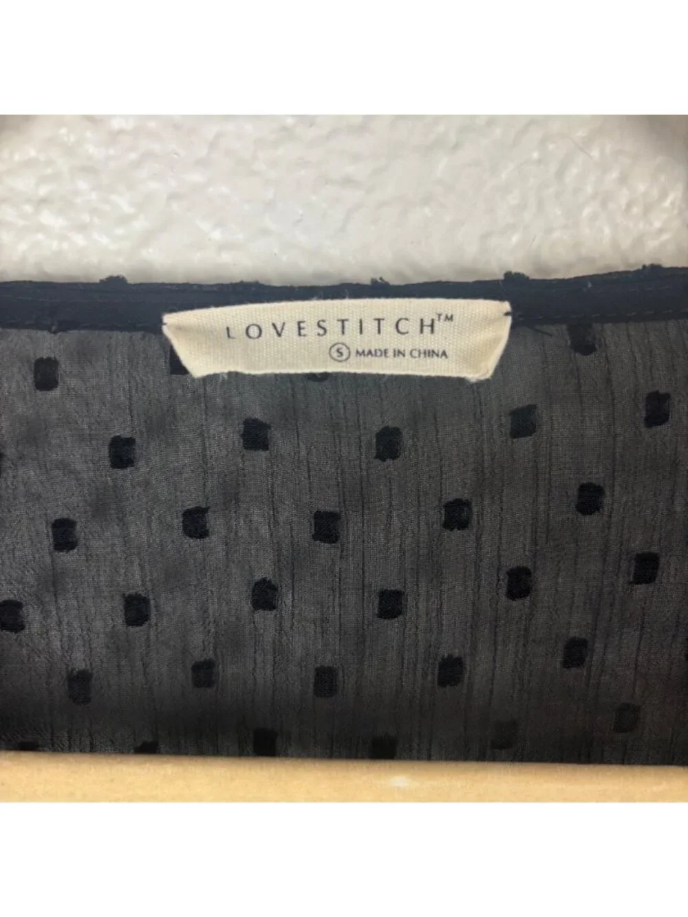 ✨3/$30 Lovestitch S Black Swiss Dot Long Sleeve Dress Whimsigoth Witchy Dark - Picture 2 of 6